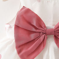 Load image into Gallery viewer, Baby Kid Girls Flower Polka dots Bow Print Dresses Wholesale 22033047
