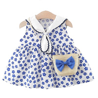 Load image into Gallery viewer, Baby Kid Girls Flower Print Dresses Wholesale 220330470
