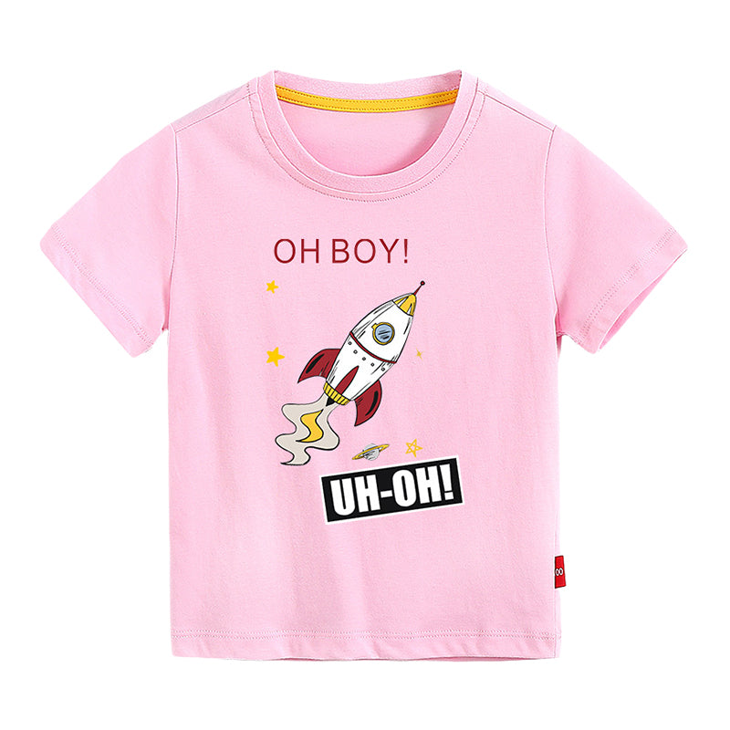 Baby Kid Big Kid Unisex Letters Cartoon Galaxy Print T-Shirts Wholesale 483211963