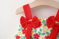 Load image into Gallery viewer, Baby Girls Flower Bow Print Dresses Wholesale 220330492
