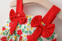 Load image into Gallery viewer, Baby Girls Flower Bow Print Dresses Wholesale 220330492

