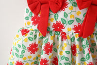 Load image into Gallery viewer, Baby Girls Flower Bow Print Dresses Wholesale 220330492
