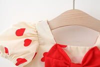 Load image into Gallery viewer, Baby Kid Girls Love heart Bow Print Dresses Wholesale 220330504
