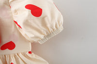 Load image into Gallery viewer, Baby Kid Girls Love heart Bow Print Dresses Wholesale 220330504
