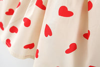 Load image into Gallery viewer, Baby Kid Girls Love heart Bow Print Dresses Wholesale 220330504
