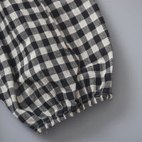 Load image into Gallery viewer, 2 Pieces Set Baby Kid Girls Cartoon Print Tops And Checked Rompers Wholesale 22033053
