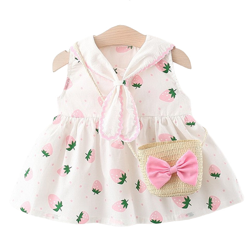 Baby Kid Girls Fruit Polka dots Print Dresses Wholesale 220330530