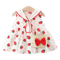 Load image into Gallery viewer, Baby Kid Girls Fruit Polka dots Print Dresses Wholesale 220330530
