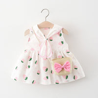 Load image into Gallery viewer, Baby Kid Girls Fruit Polka dots Print Dresses Wholesale 220330530
