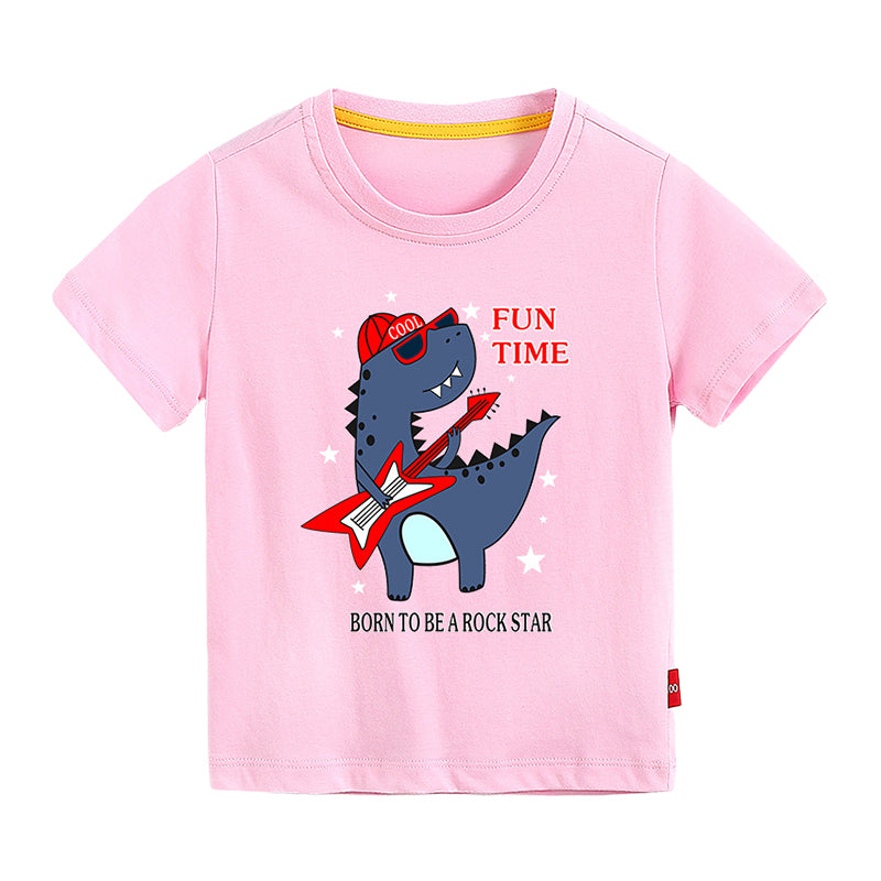 Baby Kid Big Kid Unisex Letters Dinosaur Cartoon Star Print T-Shirts Wholesale 072811954