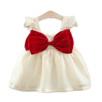 Load image into Gallery viewer, Baby Kid Girls Solid Color Bow Dresses Wholesale 220330561
