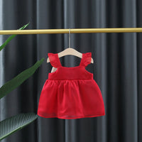 Load image into Gallery viewer, Baby Kid Girls Solid Color Bow Dresses Wholesale 220330561
