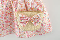 Load image into Gallery viewer, Baby Kid Girls Flower Bow Print Dresses Wholesale 220330564
