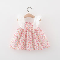 Load image into Gallery viewer, Baby Kid Girls Flower Bow Print Dresses Wholesale 220330564
