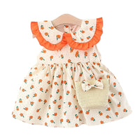 Load image into Gallery viewer, Baby Girls Flower Print Dresses Wholesale 220330575
