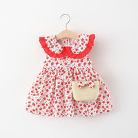 Load image into Gallery viewer, Baby Girls Flower Print Dresses Wholesale 220330575

