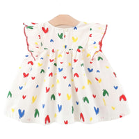 Load image into Gallery viewer, Baby Girls Love heart Print Dresses Wholesale 220330580
