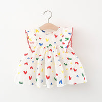Load image into Gallery viewer, Baby Girls Love heart Print Dresses Wholesale 220330580
