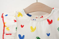 Load image into Gallery viewer, Baby Girls Love heart Print Dresses Wholesale 220330580
