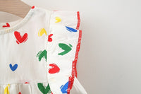 Load image into Gallery viewer, Baby Girls Love heart Print Dresses Wholesale 220330580

