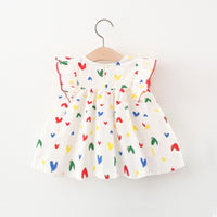 Load image into Gallery viewer, Baby Girls Love heart Print Dresses Wholesale 220330580
