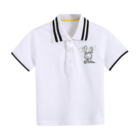 Load image into Gallery viewer, Baby Kid Boys Striped Cartoon Print Polo Shirts Wholesale 220330586

