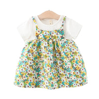 Load image into Gallery viewer, Baby Girls Flower Print Dresses Wholesale 220330591
