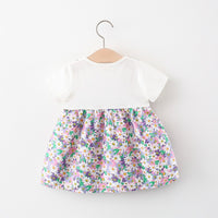 Load image into Gallery viewer, Baby Girls Flower Print Dresses Wholesale 220330591

