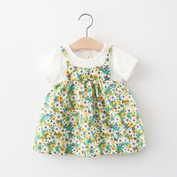 Load image into Gallery viewer, Baby Girls Flower Print Dresses Wholesale 220330591
