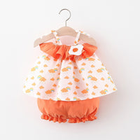 Load image into Gallery viewer, 2 Pieces Set Baby Girls Rainbow Print Tank Tops And Solid Color Shorts Wholesale 220330594
