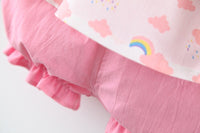 Load image into Gallery viewer, 2 Pieces Set Baby Girls Rainbow Print Tank Tops And Solid Color Shorts Wholesale 220330594
