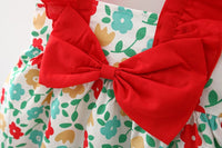 Load image into Gallery viewer, Baby Girls Color-blocking Flower Bow Print Dresses Wholesale 220330610
