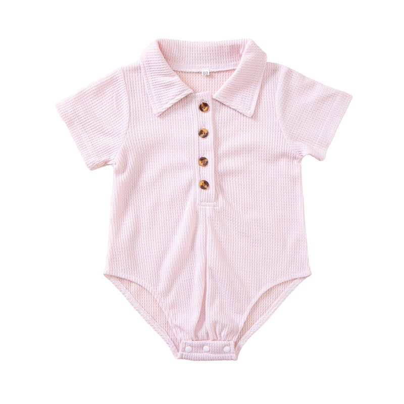 Baby Girls Solid Color Rompers Wholesale 220330611