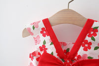 Load image into Gallery viewer, Baby Girls Flower Bow Print Dresses Wholesale 220330613
