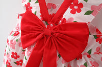 Load image into Gallery viewer, Baby Girls Flower Bow Print Dresses Wholesale 220330613
