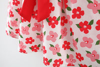 Load image into Gallery viewer, Baby Girls Flower Bow Print Dresses Wholesale 220330613
