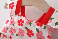 Load image into Gallery viewer, Baby Girls Flower Bow Print Dresses Wholesale 220330613
