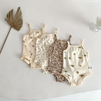 Load image into Gallery viewer, Baby Girls Fruit Plant Print Rompers Wholesale 220330615
