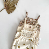 Load image into Gallery viewer, Baby Girls Fruit Plant Print Rompers Wholesale 220330615

