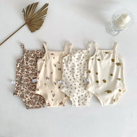 Load image into Gallery viewer, Baby Girls Fruit Plant Print Rompers Wholesale 220330615
