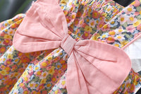 Load image into Gallery viewer, Baby Girls Color-blocking Flower Bow Print Dresses Wholesale 220330620
