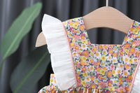 Load image into Gallery viewer, Baby Girls Color-blocking Flower Bow Print Dresses Wholesale 220330620
