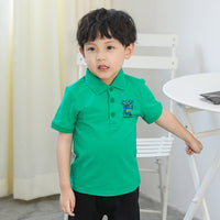 Load image into Gallery viewer, Baby Kid Boys Letters Cartoon Print Polo Shirts Wholesale 220330626
