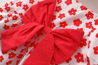 Load image into Gallery viewer, Baby Girls Flower Bow Print Dresses Wholesale 220330633
