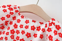 Load image into Gallery viewer, Baby Girls Flower Bow Print Dresses Wholesale 220330633
