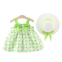 Load image into Gallery viewer, Baby Girls Love heart Checked Bow Dresses Wholesale 220330647
