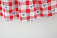 Load image into Gallery viewer, Baby Girls Love heart Checked Bow Dresses Wholesale 220330647
