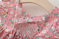 Load image into Gallery viewer, Baby Girls Flower Bow Print Dresses And Accessories Hats Wholesale 220330659
