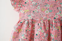 Load image into Gallery viewer, Baby Girls Flower Bow Print Dresses And Accessories Hats Wholesale 220330659
