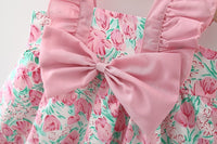 Load image into Gallery viewer, Baby Girls Flower Bow Print Dresses Wholesale 220330667
